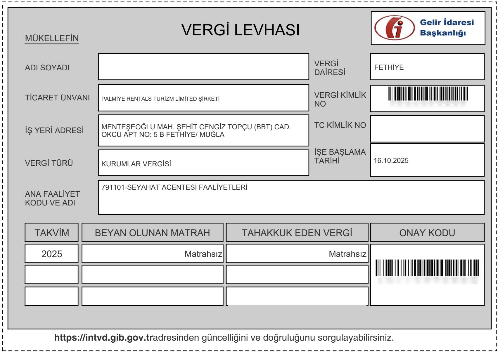 Vergi Levhası
